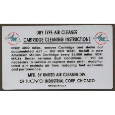 AIR CLEANER DECAL AIR CLEANER DECAL