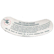 AIR CLEANER DECAL AIR CLEANER DECAL