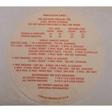 TIRE INFLATION DECAL