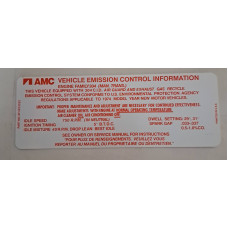 V8 EMISSION DECAL V8 EMISSION DECAL