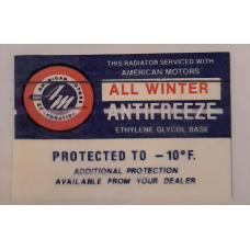 ANTI-FREEZE DECAL