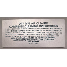 AIR CLEANER DECAL