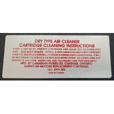 AIR CLEANER DECAL