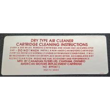 AIR CLEANER DECAL