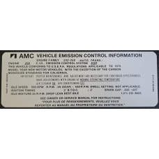 6 CYL EMISSION DECAL