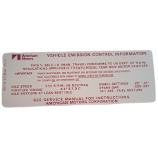390 EMISSION DECAL