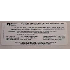 390 EMISSION DECAL