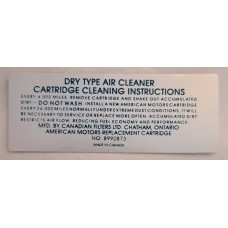 AIR CLEANER DECAL